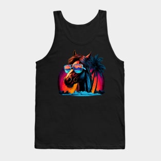 Retro Wave American Horse Good Vibes Tank Top